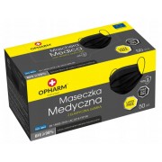 MASKA medyczna czarna 3w, IIR, 50 szt OPHARM