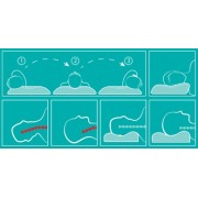 PODUSZKA ORTP. PROFILOWANA SIGMA /3D, pianka memory, 64x40x10/8