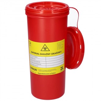 POJEMNIK NA ODPADY MED. ZARYS 2L /czerwony/