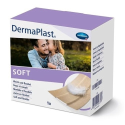DermaPlast SOFT 8cm x 5m plaster włókninowy z opatrunkiem rola HARTMANN