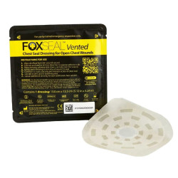 Opatrunek wentylowy na rany klatki piersiowej Foxseal Vented 13 x 13,3 cm Asherman