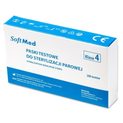 PASKI TESTOWE IV klasa do sterylizacji parowej 200szt SOFTMED