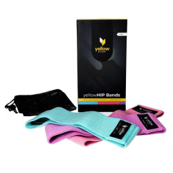 ZESTAW 3 taśm MATERIAŁOWYCH do ćwiczeń HIP BANDS YELLOW