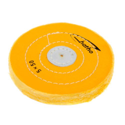 TARCZA polerska MUŚLINOWA żółta 130x15mm 5x50 HATHO