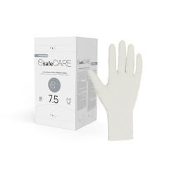 Rękawice sterylne chirurgiczne lateksowe Safecare PD pudrowane Zarys 1 para