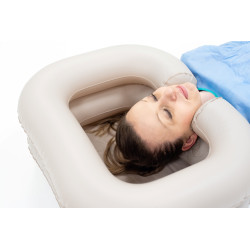 Miska basen pneumatyczny do mycia głowy w łóżku z prysznicem Easy Shower Timago