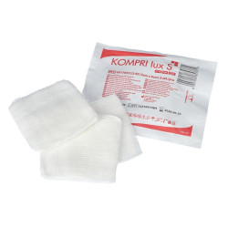 Kompresy z gazy jałowe Kompri Lux S 5 x 5 cm 17N 12W blister 3 szt. Zarys