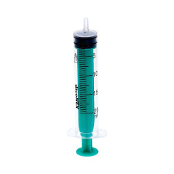 Strzykawki trzyczęściowe 20 ml Diconex Luer z gumowym tłokiem Zarys 50 szt.