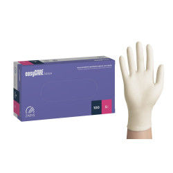 Rękawice lateksowe pudrowane Easycare Latex 100 szt. Zarys