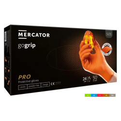 Rękawice GO-GRIP ORANGE nitrylowe 50szt bezpudr. MERCATOR