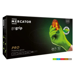 Rękawice nitrylowe grube zielone z teksturą Go-Grip Green 50 szt. Mercator Medical