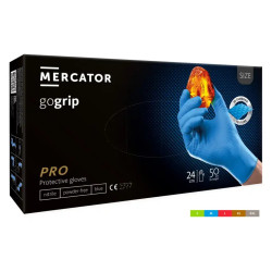 Rękawice nitrylowe grube niebieskie z teksturą Go-Grip Blue 50 szt. Mercator Medical