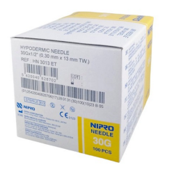 IGŁY iniekcyjne NIPRO Hypodermic 0.3x13 30G 100szt HN3013-ET
