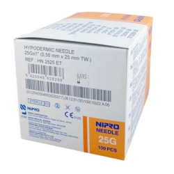 Igły iniekcyjne NIPRO Hypodermic 0,5x25 25G a'100szt HN2525