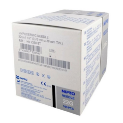 Igły iniekcyjne NIPRO Hypodermic 0,7x38 22G a'100szt HN2238ET
