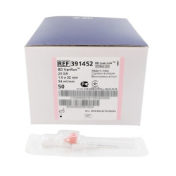 KANIULA VENFLON 1,0x32 mm różowa 20G Becton Dickinson 391452