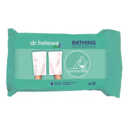 RĘKAWICE myjące bezwodne ULTRAMIĘKKIE nasączone aloesem 12szt DR.HELEWA