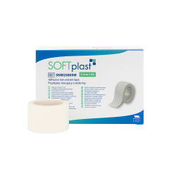 Przylepiec włókninowy plaster Softplast 2,5 cm x 5 m Zarys 12 szt.