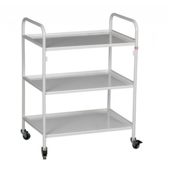 Stolik zabiegowy 3-półkowy metalowy bez misek