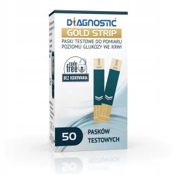 PASKI testowe GOLD STRIP do glukometru DIAGNOSTIC GOLD opak. 50szt