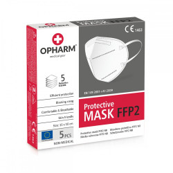 MASKA OCHRONNA biała FFP2 NR opak. 5szt. OPHARM