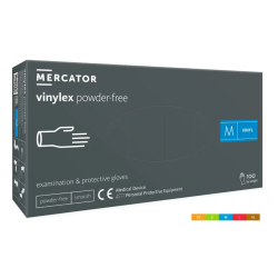 RĘKAWICE winylowe VINYLEX, bezpudrowe 100 sztuk MERCATOR MEDICAL