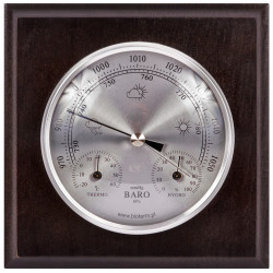 TERMO-HIGRO-BAROMETR 3 w 1 zegarze srebrny 095609 BROWIN