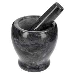 Moździerz kuchenny MARMUROWY CZARNY 10cm BROWIN