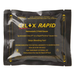 Opatrunek hemostatyczny CELOX RAPID Z-FOLD GAZA 8g 1,5m x 7,6cm CELOX