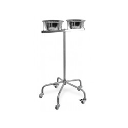 Stojak na odpady (2 miski) ze stali nierdzewnej SNO 2 JUVENTAS