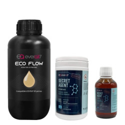 Zestaw POWITALNY Żywica ECO FLOW Beige 1L + Secret Agent 40g + 2x10ml EVERALL7
