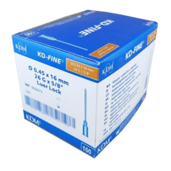 Igły iniekcyjne KD Fine 0,45 x 16 mm G26 KD Medical 100 szt