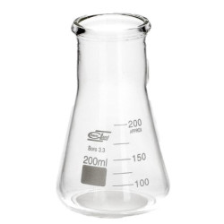 Kolba stożkowa z szeroką szyją 200ml borokrzemowa CHEMLAND