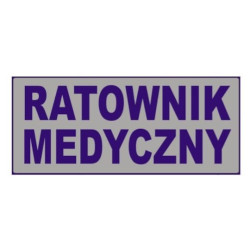 Naszywka odblaskowa Ratownik Medyczny 13 x 5 cm emblemat na rzep Cordura