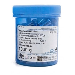 Stop Remanium GM 380 metal do protez szkieletowych metal CrCo 1 kg Dentaurum 102-001-00