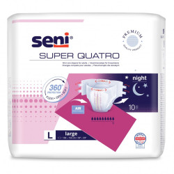 Pieluchomajtki Seni Super Quatro XL 10 szt. pieluchy na rzepy bardzo wysokiej chłonności TZMO