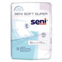 Podkład higieniczny chłonny Seni Soft Super z zakładkami 90x170cm 5 szt TZMO
