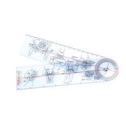 Goniometr medyczny 0–360° kątomierz do pomiaru zakresu ruchu stawów 0–34 cm Rea