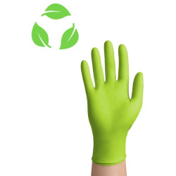 Rękawice nitrylowe zielone bezpudrowe Easycare Nitrile Green 100 szt. Zarys