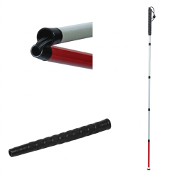Laska dla niewidomych orientacyjna składana grafitowa Ambutech 140 cm