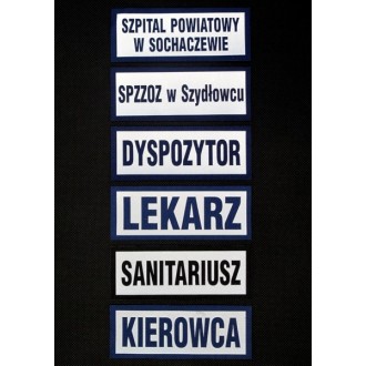 Naszywka odblaskowa 13*5cm LEKARZ