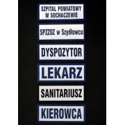 Naszywka kordurowa okrągła fi.90mm "RATOWNICTWO MEDYCZNE"