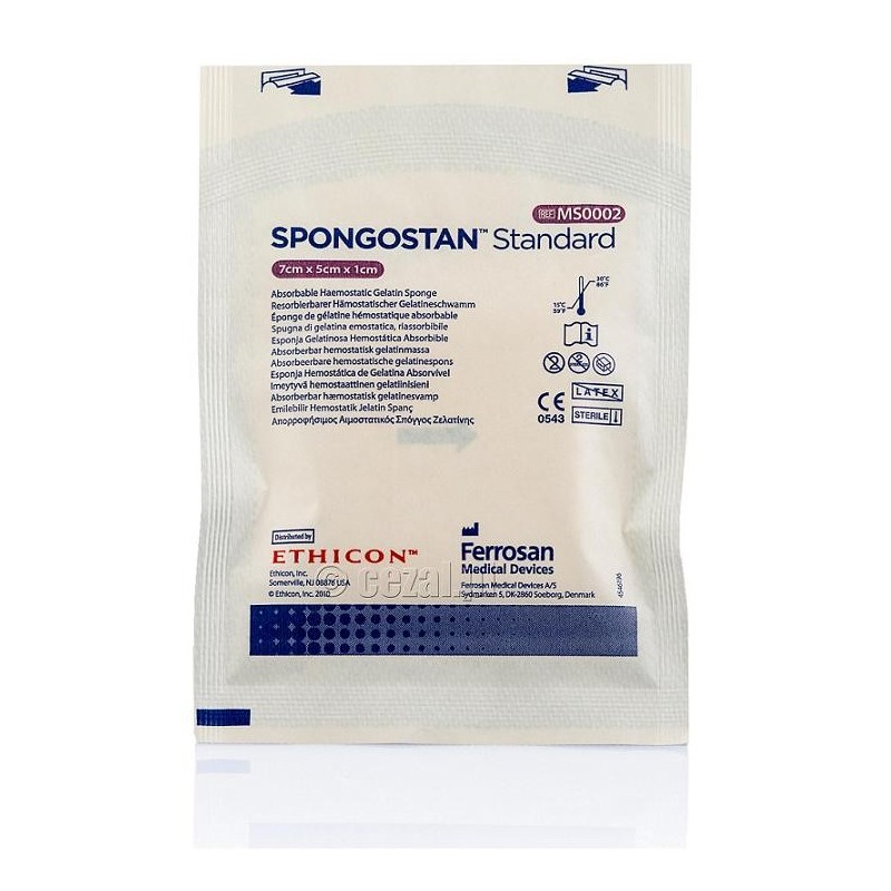 SPONGOSTAN STANDARD 7x5x1cm Ethicon Johnson&Johnson