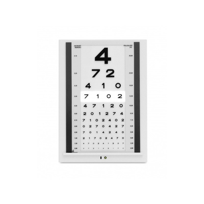 TABLICA OKULISTYCZNA SNELLENA "OKO" podświetlana