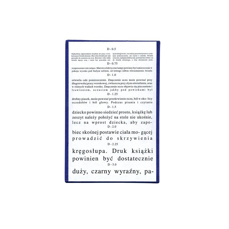 Tablica Snellena do bliży