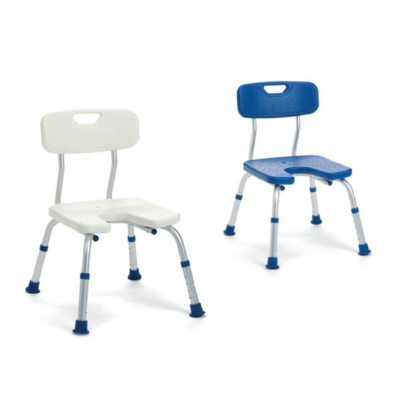 Krzesło prysznicowe Melbourne z wycięciem, z oparciem