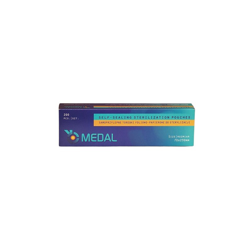 Torebki do sterylizacji 70x230mm 200szt Medal