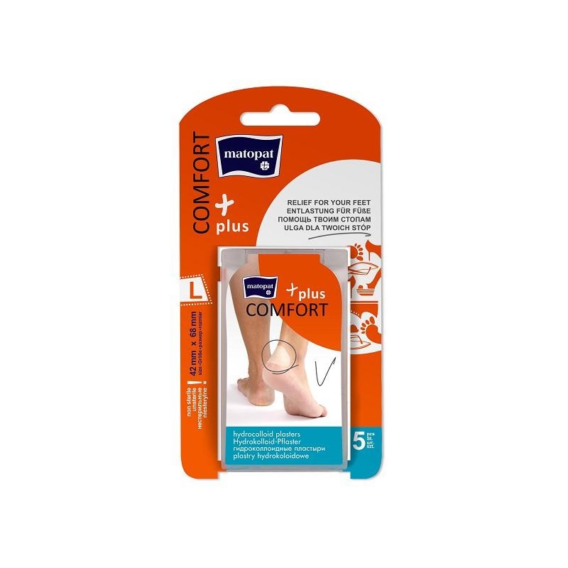 Plastry na pęcherze COMFORT PLUS L 42x68mm 5szt. Matopat