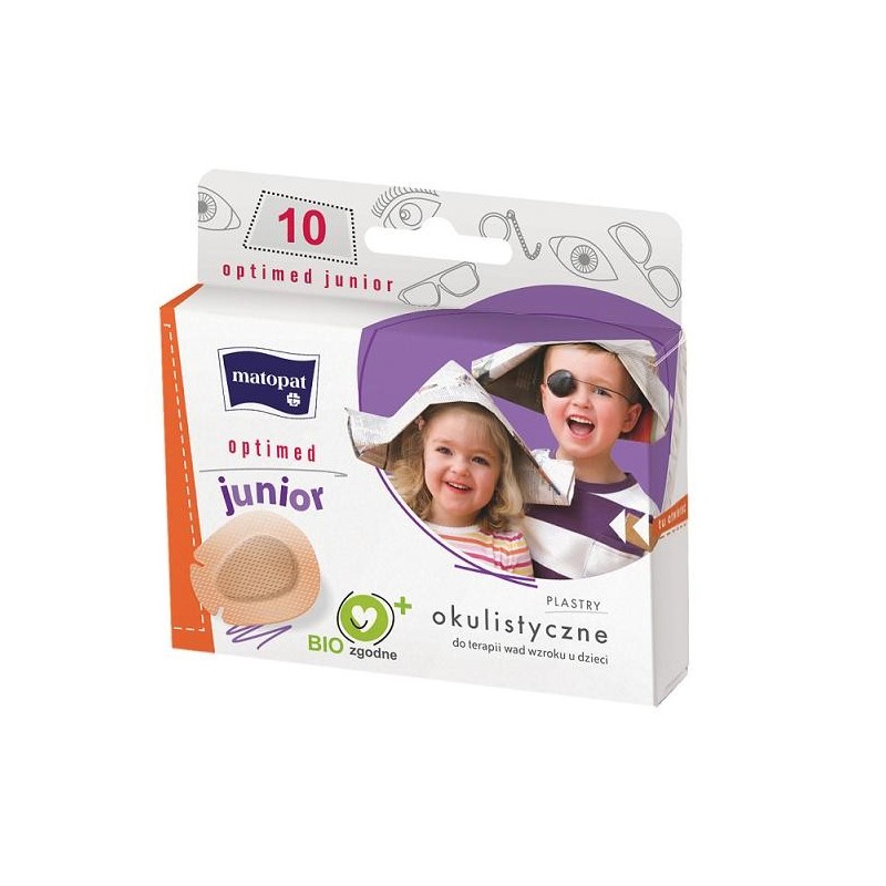 Plastry okulistyczne OPTIMED JUNIOR 10szt. Matopat