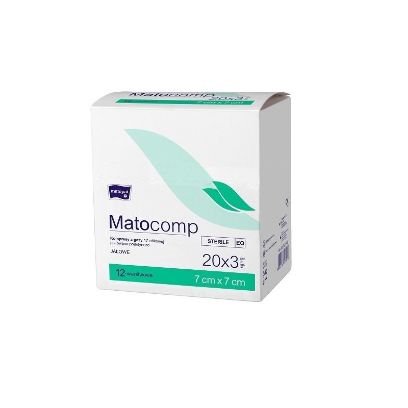 MATOCOMP PEEL PACK 5 x 5 cm kompres z gazy jałowy 12W 17N opak. 20 x 3szt